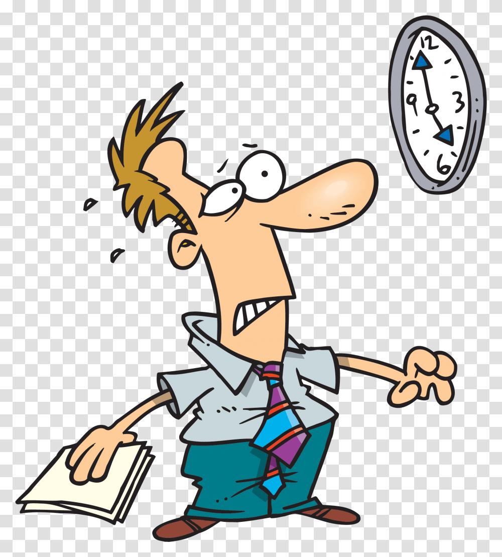 Late Student Person Looking At Watch Clipart, Analog Clock, Comics, Book, Manga Transparent Png