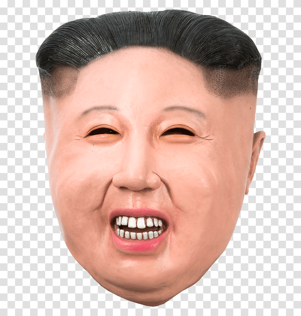 Lateksmaske I Form Av Kim Jong Un Kim Jong Un Face, Head, Teeth, Mouth, Lip Transparent Png