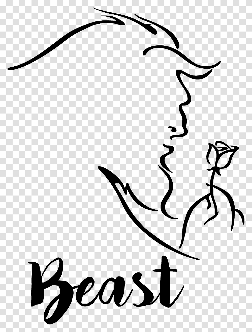 Latest Beauty And The Beast Clip Art This Week Holiday Beauty And The Beast Sketch, Face, Photography, Portrait Transparent Png