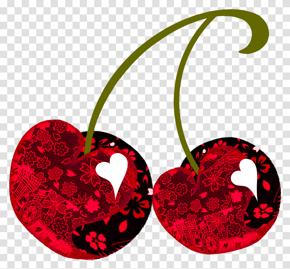 Latest Hearts Cherry Clipart Free Earrings Free Cherry Clipart, Plant, Fruit, Food Transparent Png