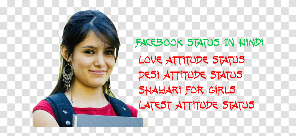 Latest Royal Attitude Status In Hindi For Facebook Reva Institute Of Bangalore Technology, Person, Smile, Female Transparent Png