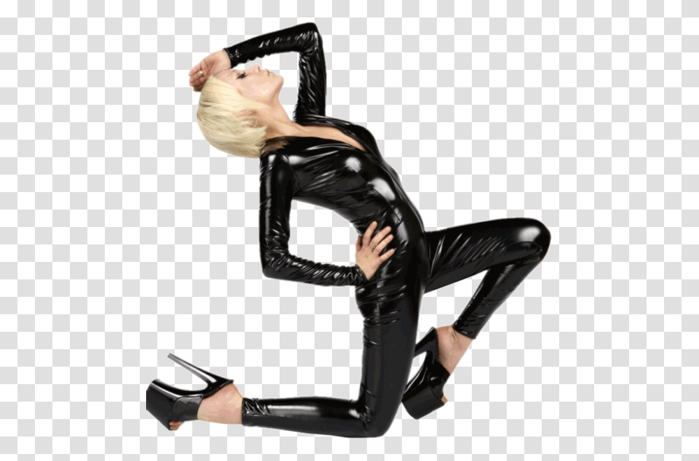 Latex Clothing, Person, Female, Dance Pose, Leisure Activities Transparent Png