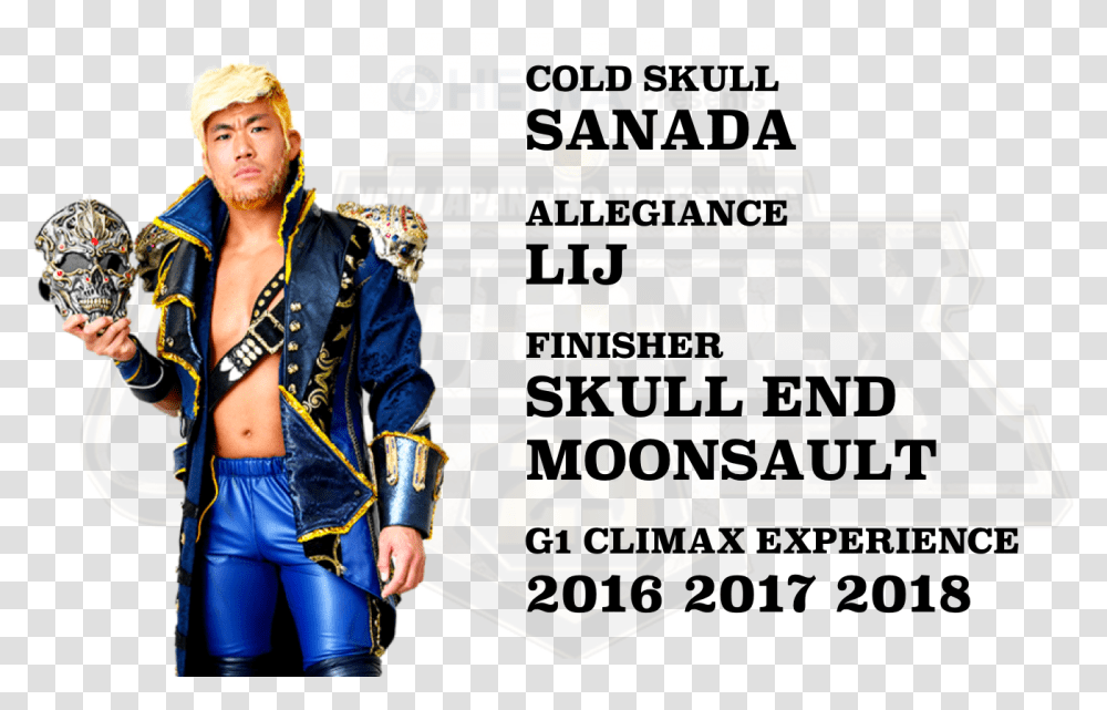 Latex Clothing Sanada Njpw, Person, Costume, Flyer, Poster Transparent Png