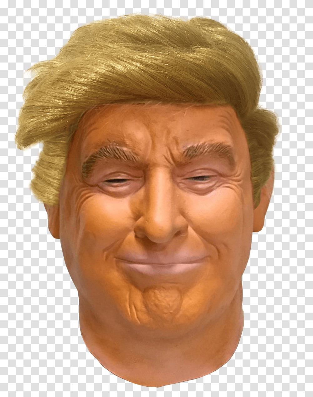Latex Donald Trump Mask For Halloween Carnival Party Fun Original Cup Wig, Head, Face, Person, Human Transparent Png