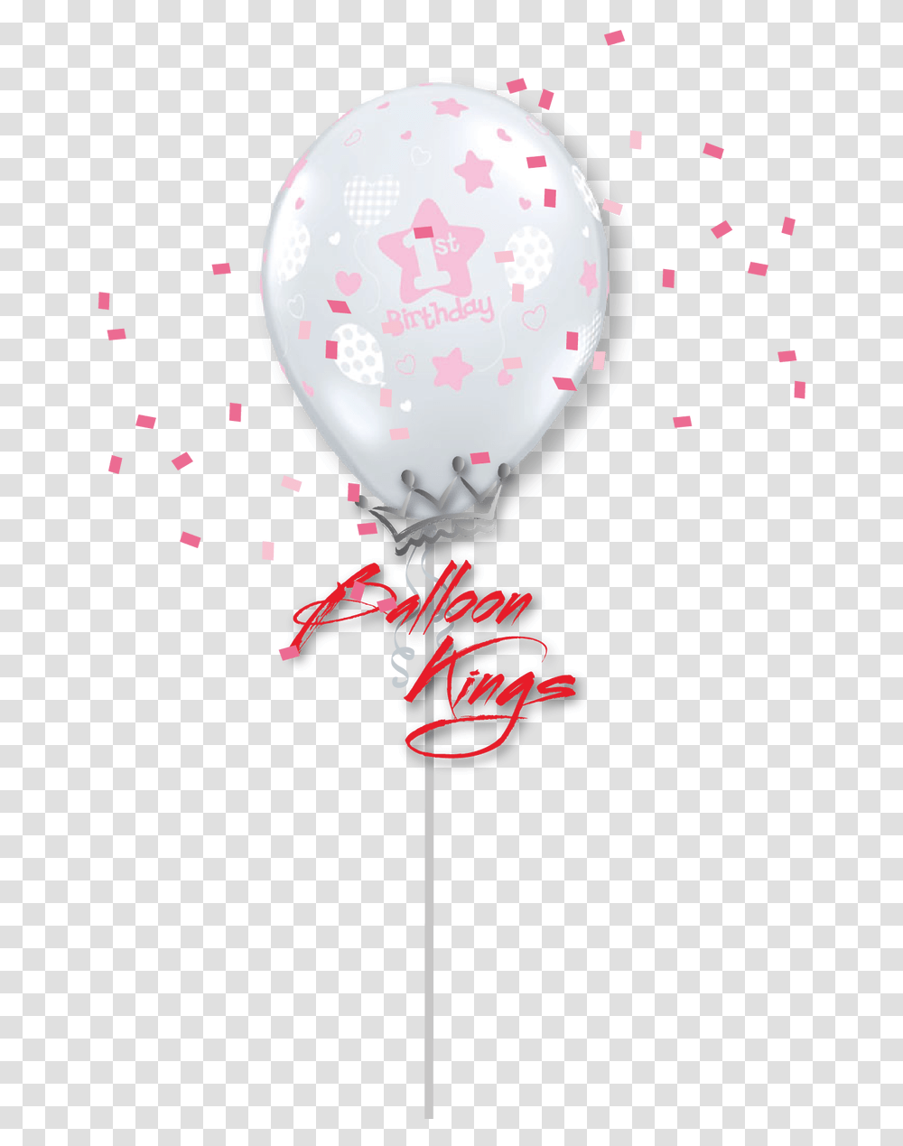 Latex First Birthday Girl Birthday Girl Balloons, Confetti, Paper Transparent Png
