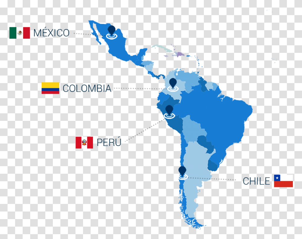 Latin America And The Caribbean Region, Map, Diagram, Plot, Atlas Transparent Png