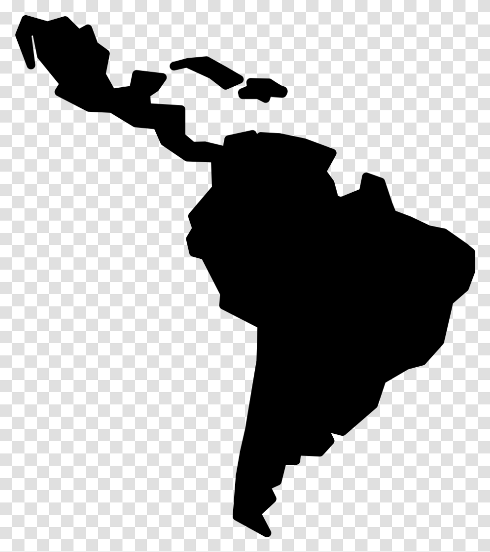 Latin America Map Black, Gray, World Of Warcraft Transparent Png