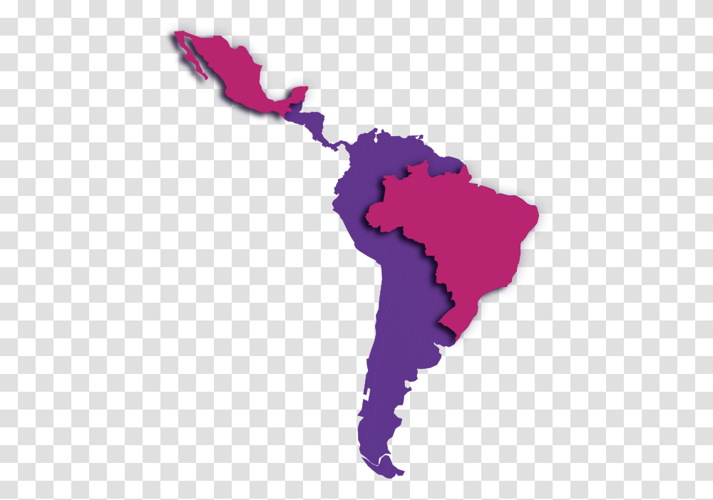 Latin America Map Clipart Download Latin America Clipart, Purple, Outdoors, Plot Transparent Png