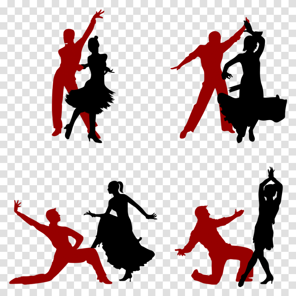 Latin Dance Silhouette Ballet Salsa Dance Pose, Leisure Activities, Person, Poster, Sport Transparent Png