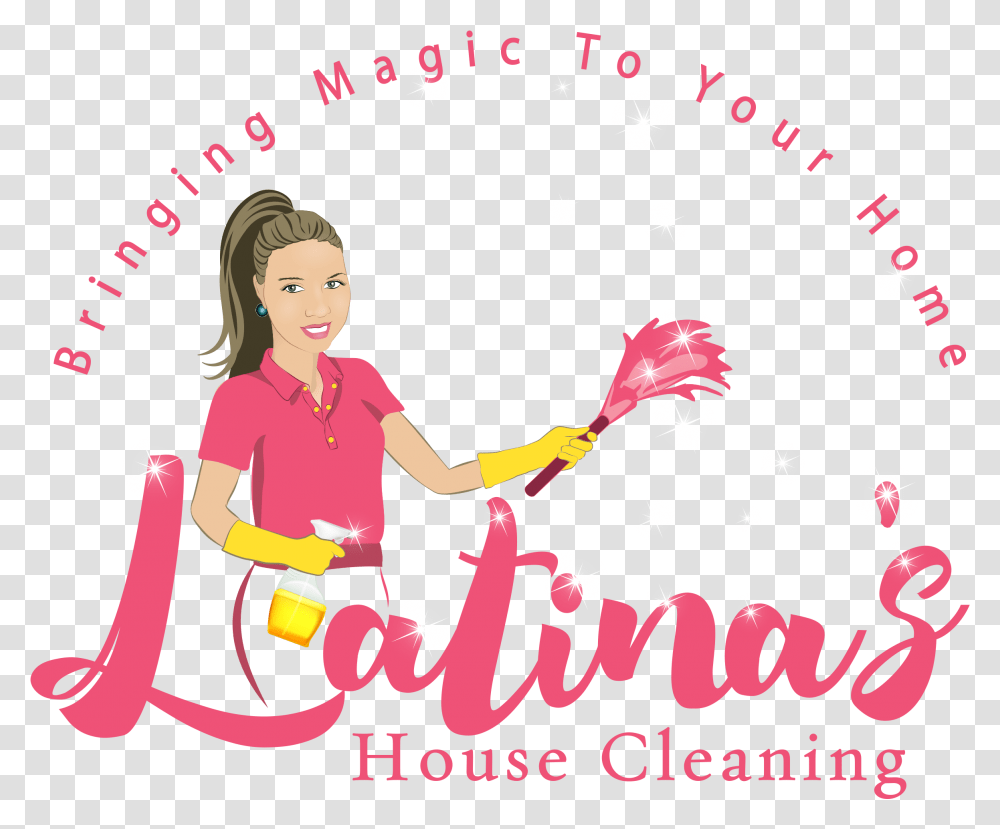 Latina S House Cleaning Logo Poster, Person, Human, Juggling Transparent Png