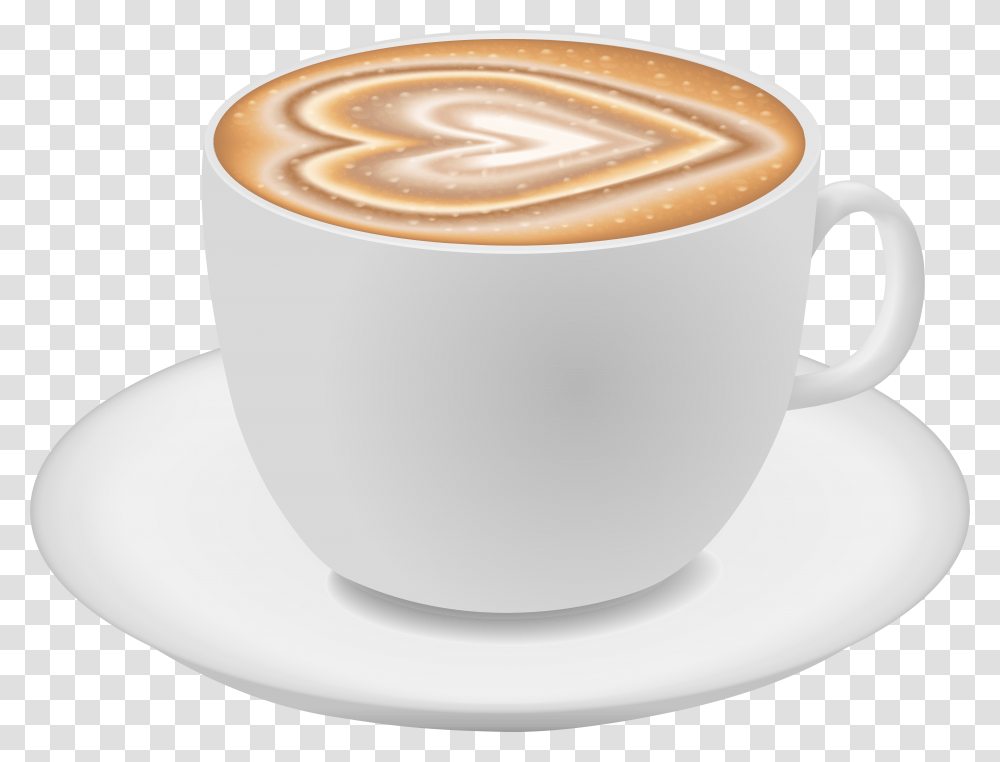 Latte Art Coffee With Milk Clipart Transparent Png