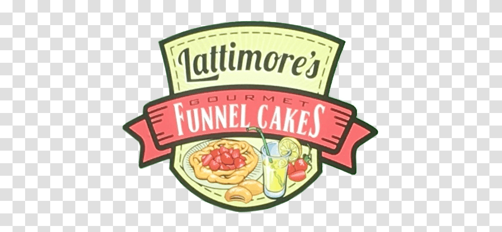 Lattimores Funnel Cakes Funnel Cakes, Label, Ketchup, Food Transparent Png