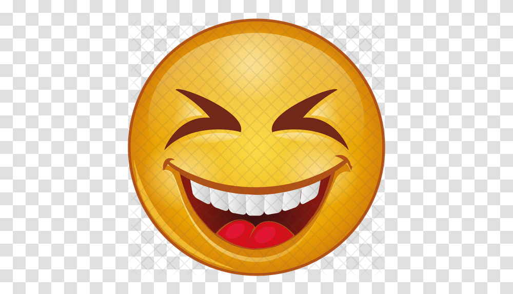 Laugh Emoji Icon Blink Smiley, Symbol, Pac Man Transparent Png