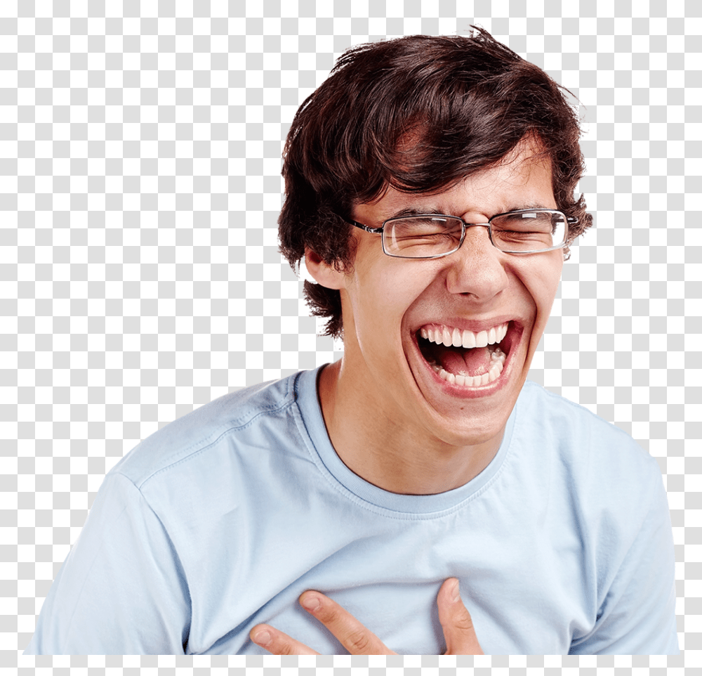Laughing 20 Man Laughing, Person, Face, Finger, Smile Transparent Png