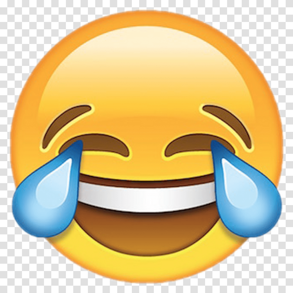 Laughing Emoji Apple Ios Handy Emote Emotes Emoticon Happy Crying Emoji, Label, Cutlery, Spoon Transparent Png
