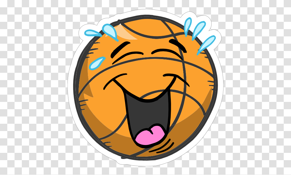 Laughing Emoji Basketball Sticker Clip Art, Text, Bag, Word, Symbol Transparent Png