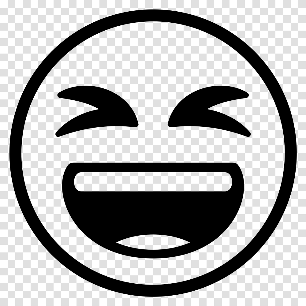 Laughing Emoji Black And White, Gray, World Of Warcraft Transparent Png