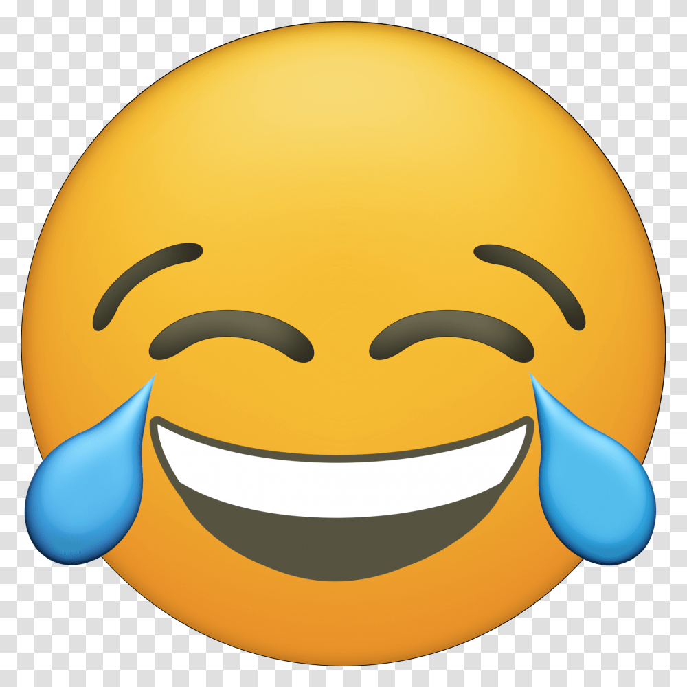 Laughing Emoji Clipart Laughing Face Emoji, Label, Text, Food, Plant Transparent Png