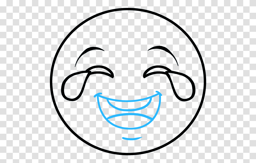 Laughing Face Clipart Black And White Laughing Emoji I Can Draw, Label, Light Transparent Png