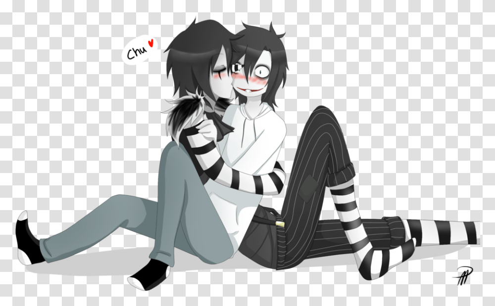 Laughing Jack Y Jeff The Killer Yaoi, Person, Human, Sitting, Comics Transparent Png