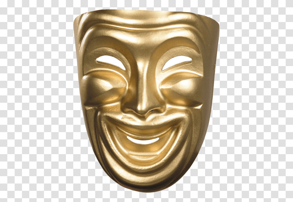 Laughing Mask Freeuse Library Comedy Mask, Gold, Buddha, Worship Transparent Png
