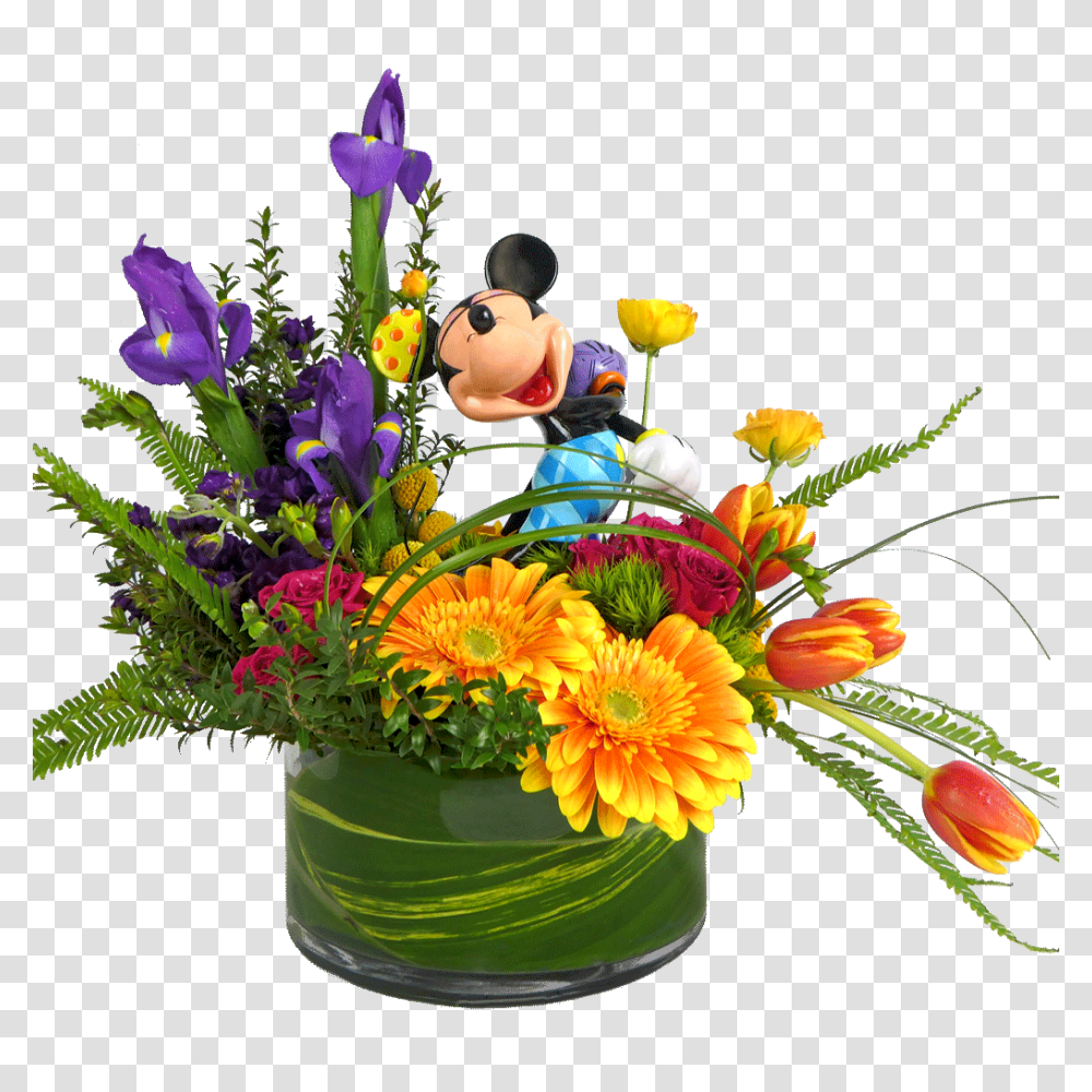 Laughing Mickey Mouse Bouquet, Plant, Floral Design Transparent Png