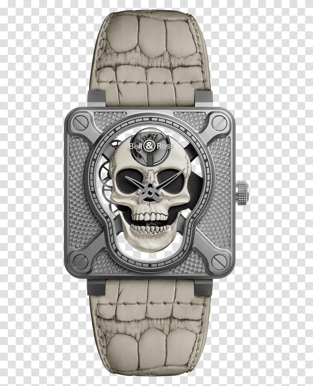 Laughing Skull Bell Ross, Clock Tower, Architecture, Building, Wristwatch Transparent Png