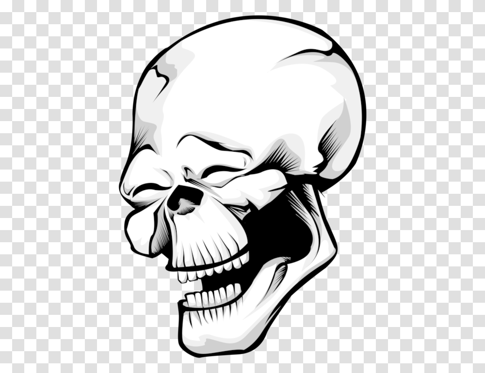 Laughing Skull, Stencil, Helmet, Apparel Transparent Png