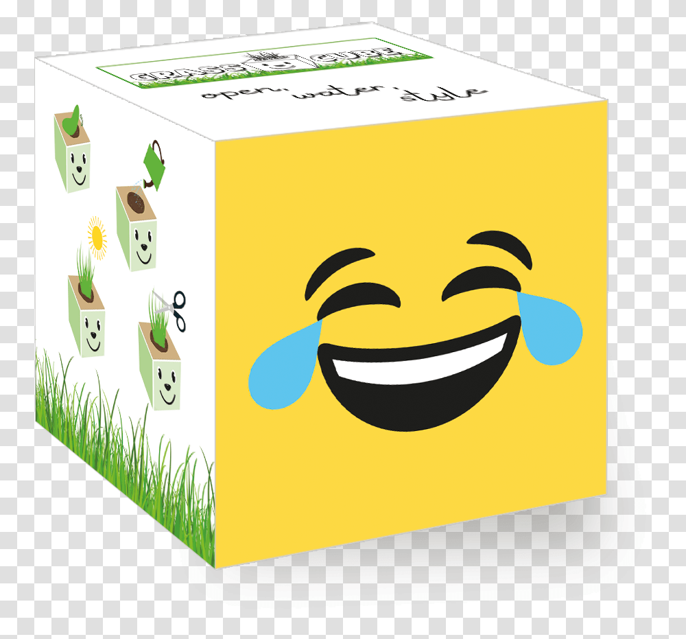 Laughter Tears Cubes Emojis, Cardboard, Box, Carton, Beverage Transparent Png