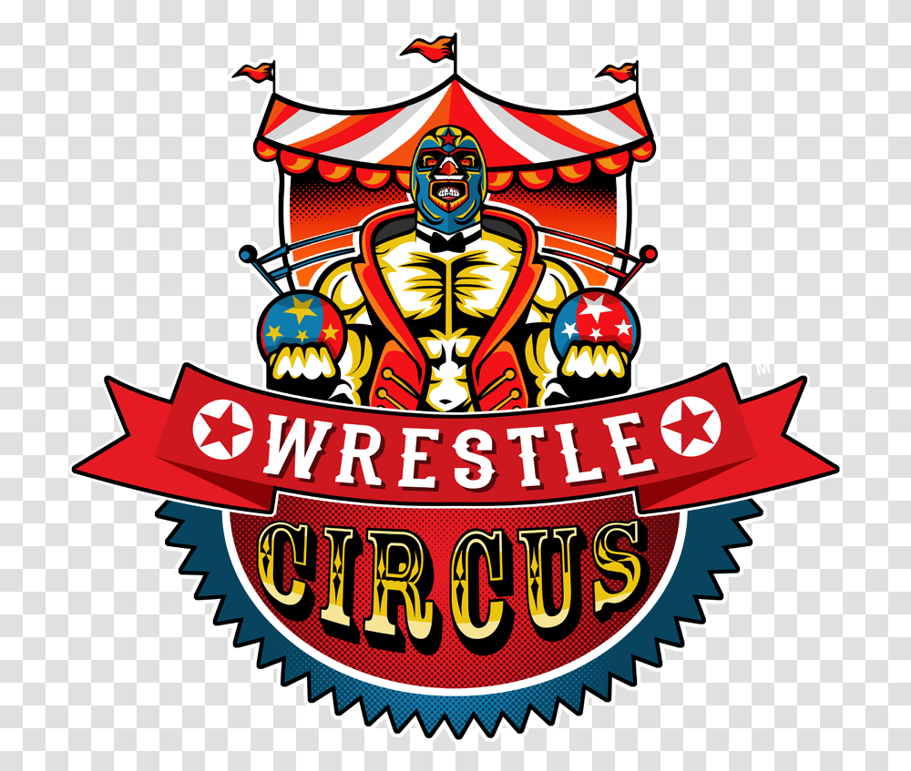 Launch Official Twitch Channel Wrestle Circus Logo, Festival, Crowd, Leisure Activities, Label Transparent Png