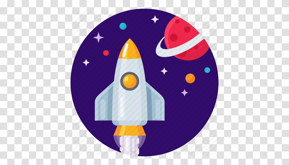 Launch Planet Rocket Shuttle Space Star Icon, Flag, Food Transparent Png