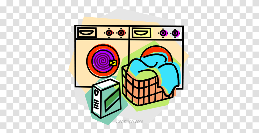 Laundry Machines With Laundry Royalty Free Vector Clip Art, Washer, Appliance, Dryer Transparent Png