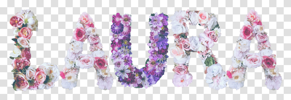 Laura Floral Sticker Arrangement Name Freetoeditremix Artificial Flower, Plant, Blossom, Flower Arrangement, Ornament Transparent Png