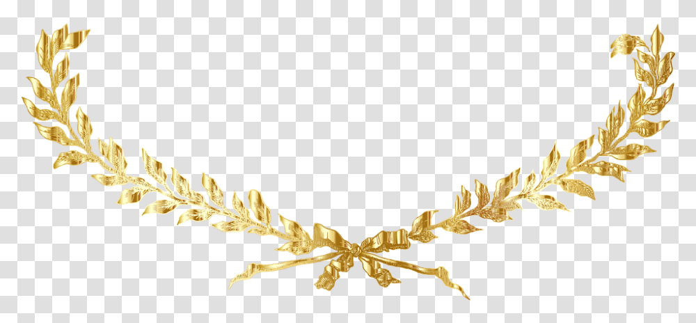 Laurel Wreath Gold Decorative Decoration Gold Laurel Wreath, Necklace, Jewelry, Accessories, Accessory Transparent Png