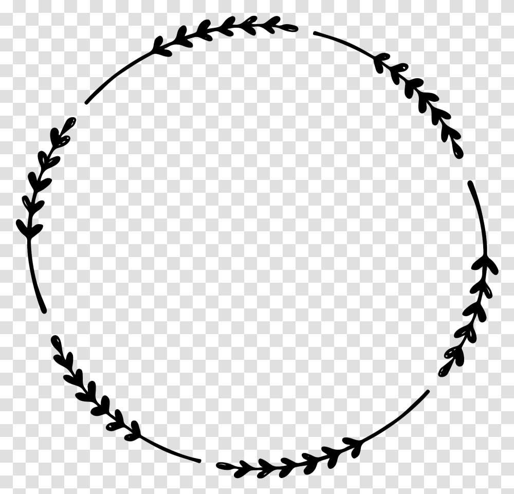 Laurel Wreath Handdrawn Round Circle Monogram Ikp Knowledge Park, Gray, World Of Warcraft Transparent Png