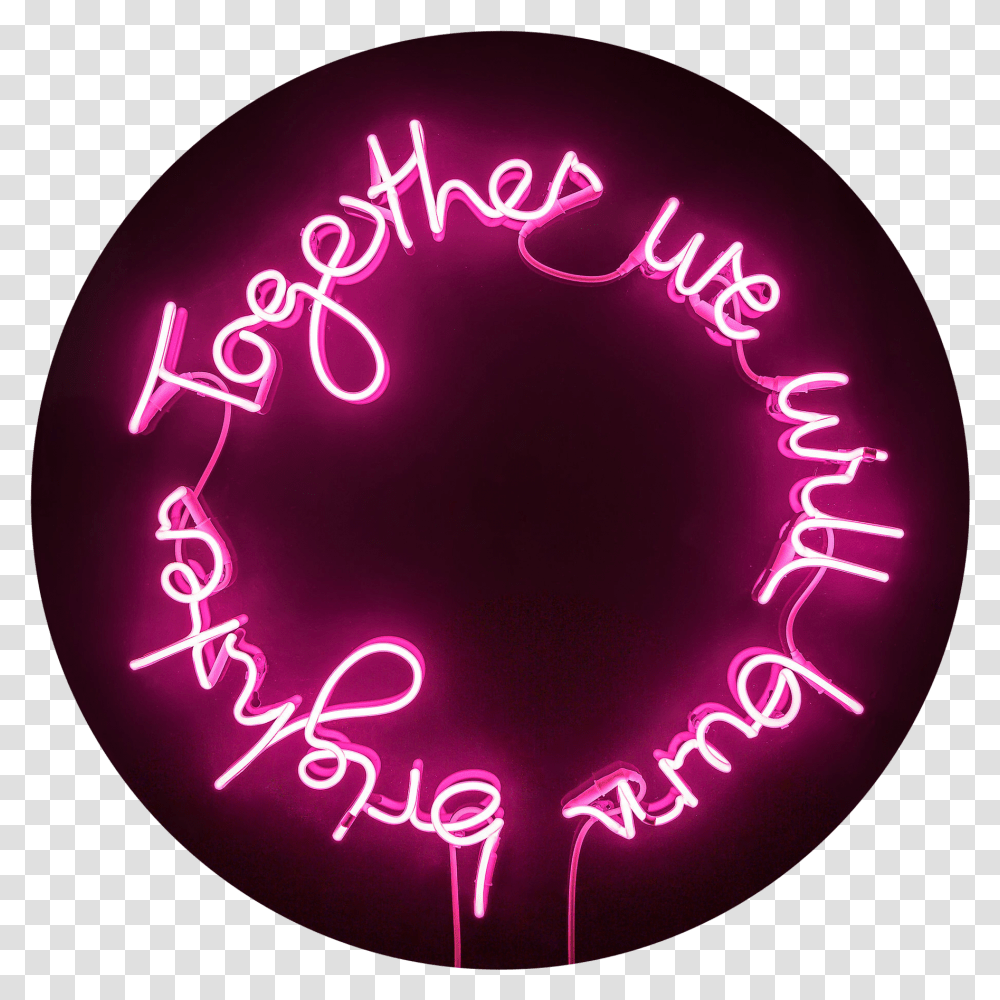 Lauren Baker We Are One Neon The Art Hound Gallery Dot, Light Transparent Png