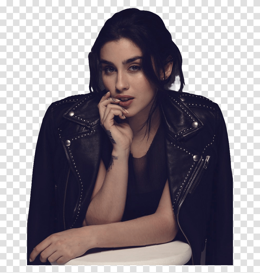 Lauren Jauregui Blck Jacket Download Lauren Jauregui For Billboard, Apparel, Coat, Person Transparent Png