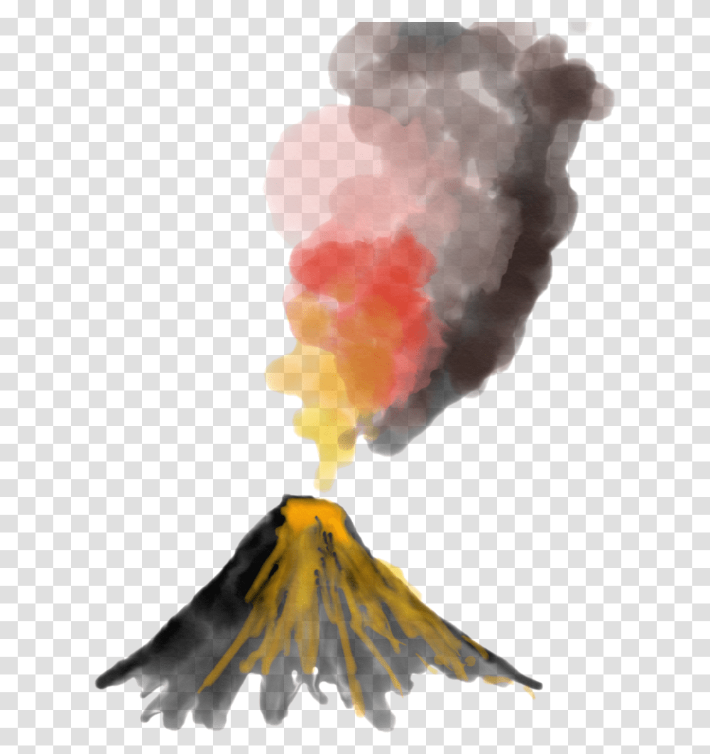 Lava Actually Wine With Dinner Watercolor Paint, Mountain, Outdoors, Nature, Volcano Transparent Png