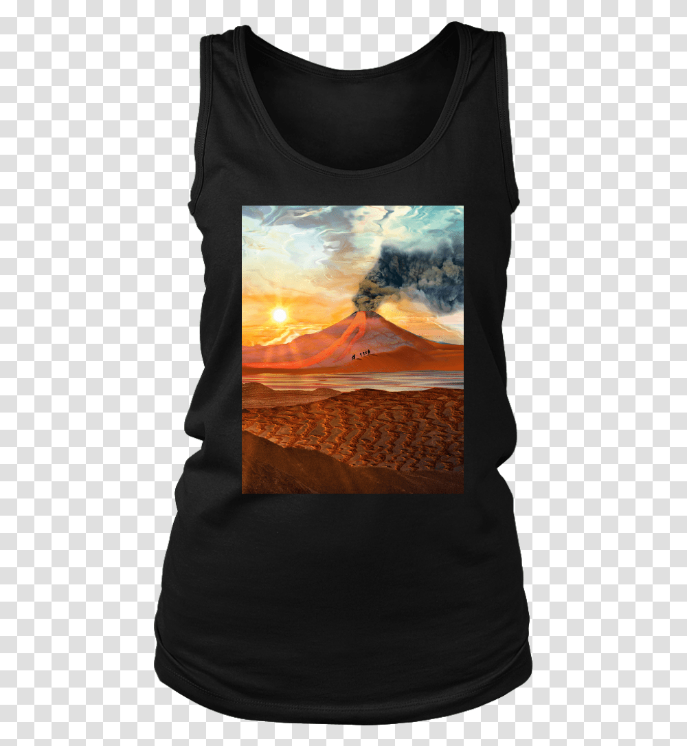 Lava Flow Women's Tank Shirt, Mountain, Outdoors, Nature, Volcano Transparent Png