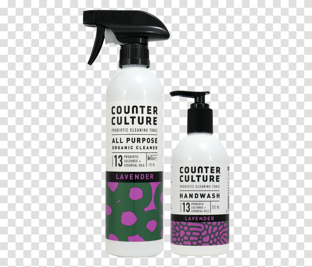 Lavender Kitchen Kit Counter Culture Cleaner, Bottle, Label, Shaker Transparent Png
