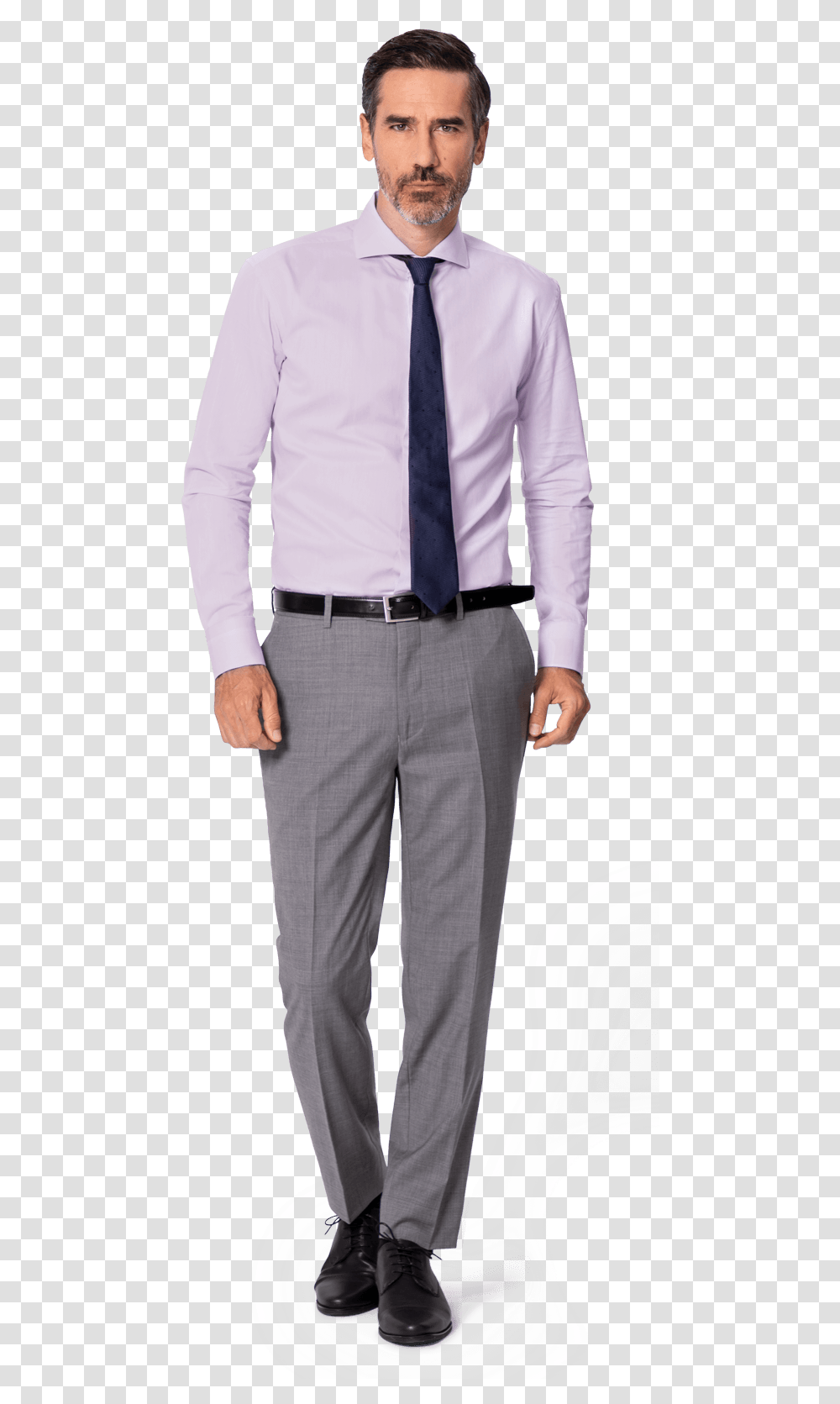 Lavender No Iron Cotton Wide Cutaway Dress Shirt Formal Wear, Tie, Accessories, Pants Transparent Png