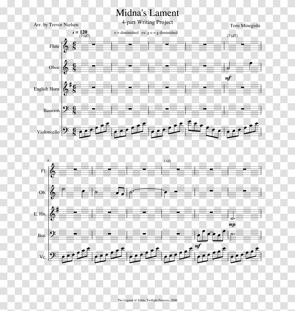 Lavender Town Flute Sheet Music, Gray, World Of Warcraft Transparent Png