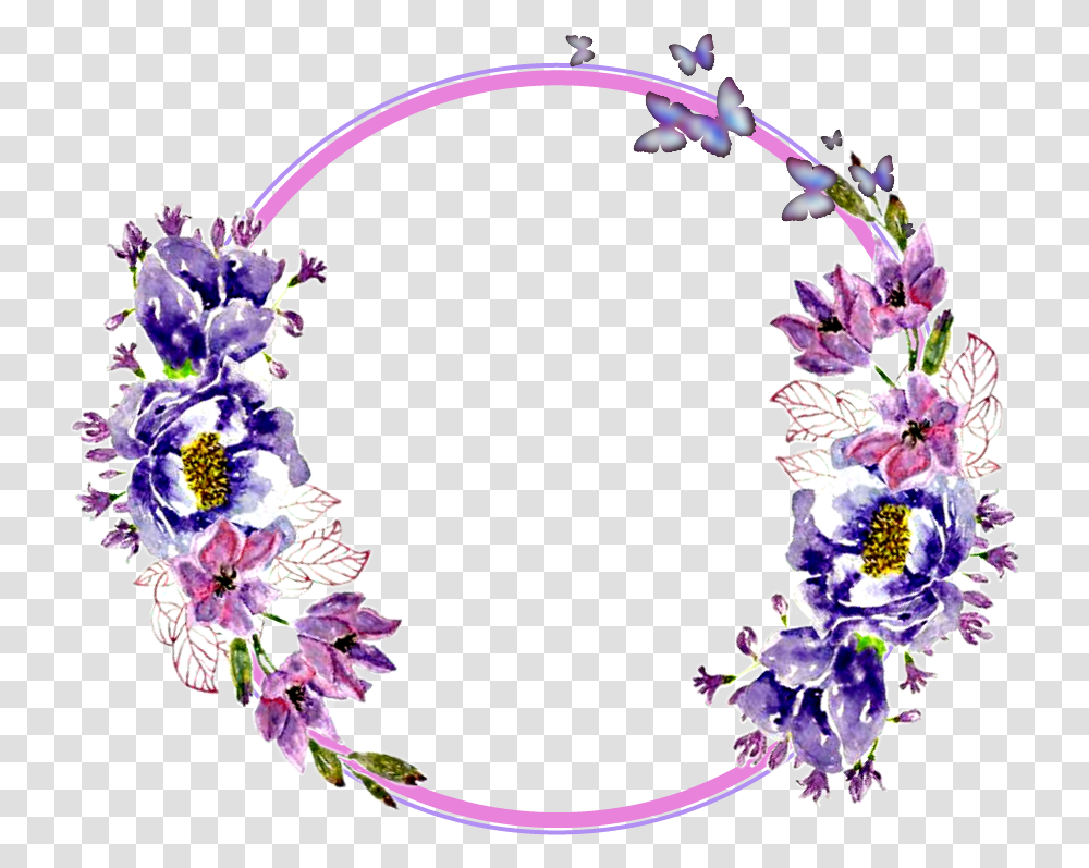 Lavender Wreath Clipart Flower Circle, Plant, Blossom, Floral Design Transparent Png
