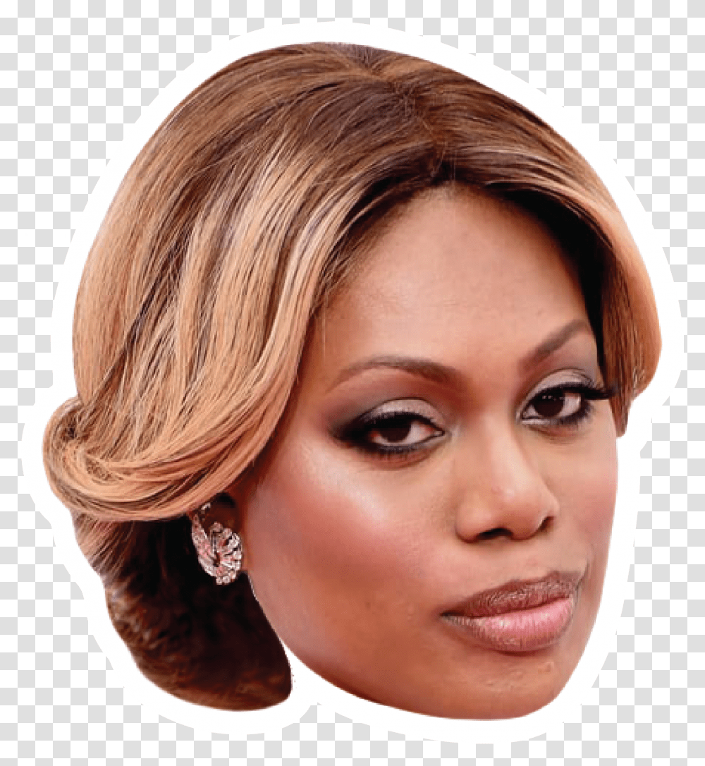 Laverne Cox Celebrity Head Sticker Blond, Face, Person, Hair, Female Transparent Png