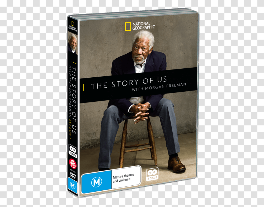 Law And Order Logo Story Of Us Morgan Freeman, Sitting, Person, Human, Furniture Transparent Png