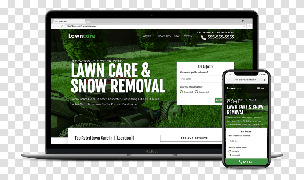 Lawn Care Website Design Web Design, Mobile Phone, Electronics, File, Monitor Transparent Png