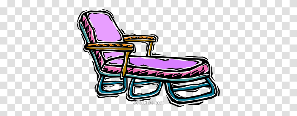 Lawn Chair Royalty Free Vector Clip Art Illustration, Furniture, Bulldozer, Vehicle, Transportation Transparent Png