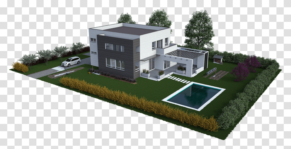 Lawn, Grass, Plant, Housing, Building Transparent Png