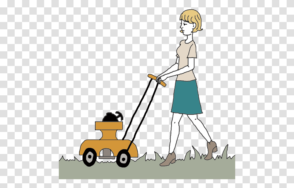 Lawn Mower Clipart Lawn Mower Colour Faces Cliparts, Tool, Person, Human, Cleaning Transparent Png
