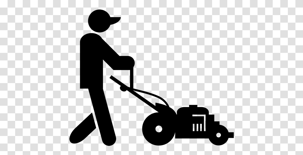 Lawn Mower Clipart Lawnmower Man Mowing Icon, Gray, World Of Warcraft Transparent Png